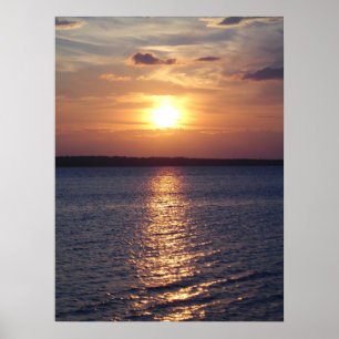 Poster Lac Sunset (vertical)
