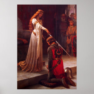 Poster L'accolade par Edmund Blair Leighton