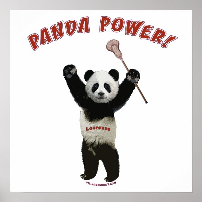 Poster Lacrosse Panda Power (Devant)