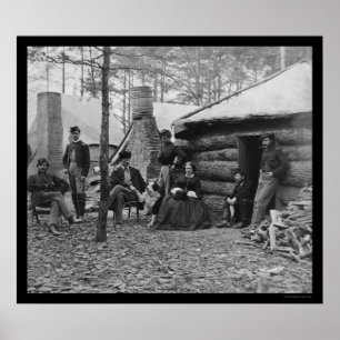 Poster Lady and Officers at Brandy Station, VA 1864
