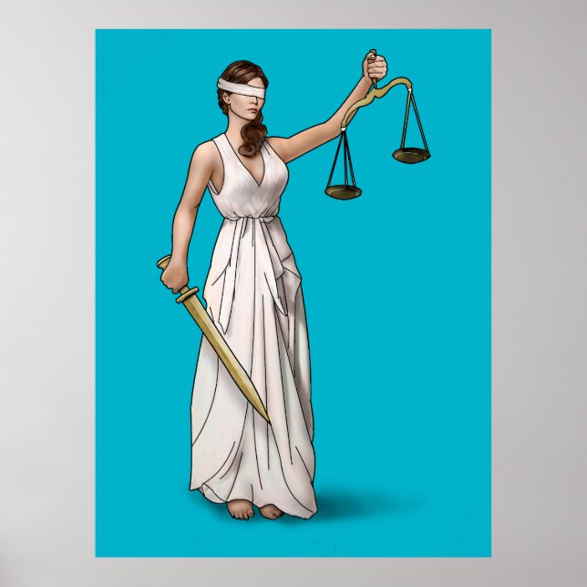 Poster Lady Justice - Scuba Blue (Devant)