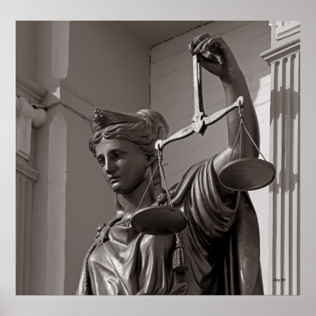 Poster Lady Justice Statue, Virginia City, Nevada (Devant)