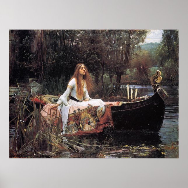 Poster Lady of Shalott Canvas Imprimer (Devant)