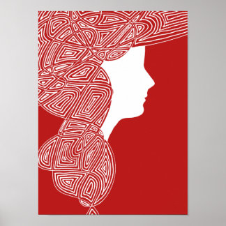 Poster Lady Red
