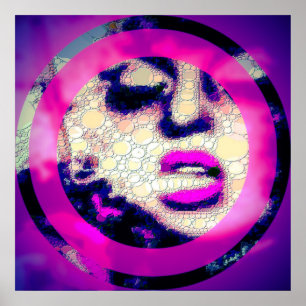 Poster Lady W/Attitude florentine Décor Art Abstrait