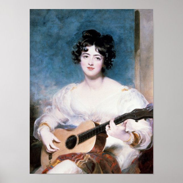 Poster Lady Wallscourt, 1825 (Devant)