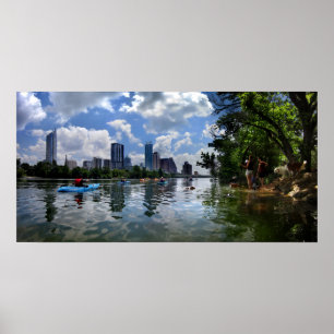 Poster Ladybird Lake Kayaks and Dog Park - Austin, Texas