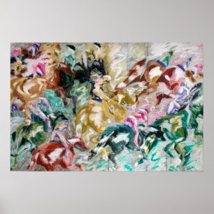 Poster L'affiche de course de cheval