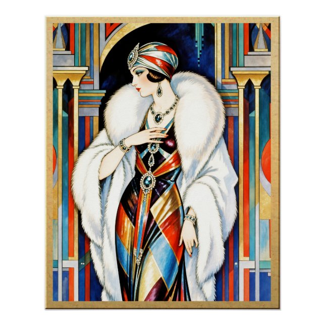 Poster L'affiche de Glamour et Opulence. (Devant)