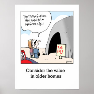 Poster L'affiche de la valeur des maisons plus anciennes