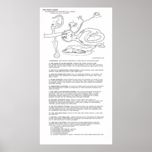 Poster L'affiche des mines de mots (Devant)