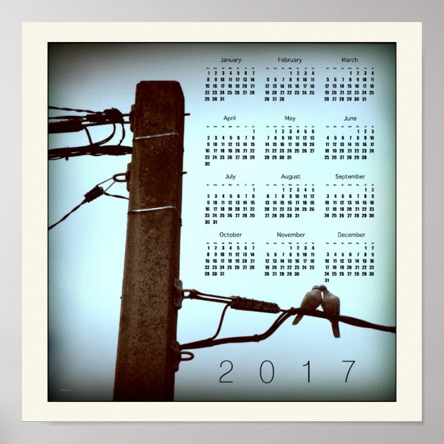 Poster L'affiche du calendrier carré KISS 2017 (Devant)