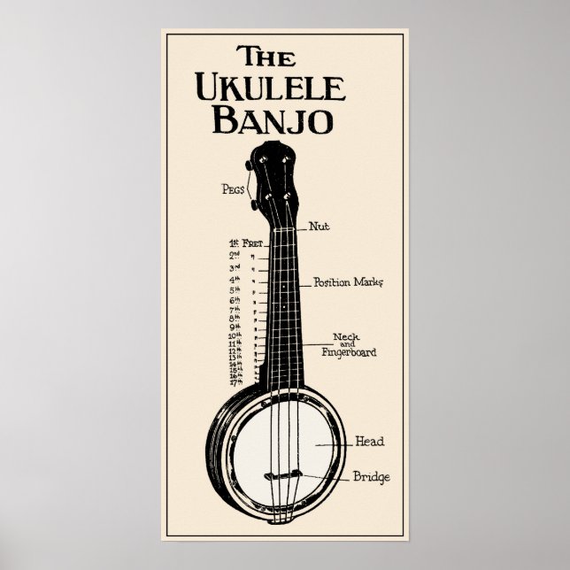 Poster L'affiche d'Ukulele Banjo (Devant)
