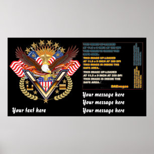 Poster L'affiche patriotique grande à petit voient des