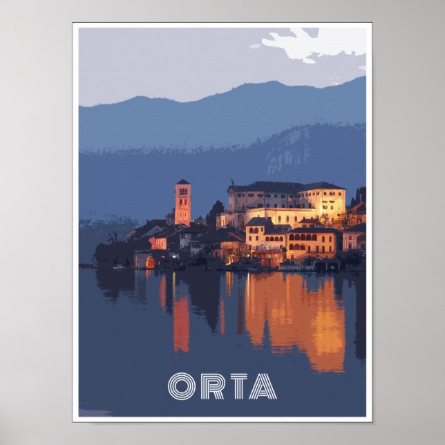 Poster Lago d'Orta (Devant)