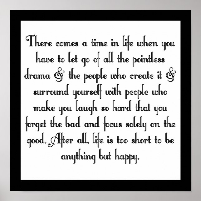 Poster Laisser tomber le drame (Devant)