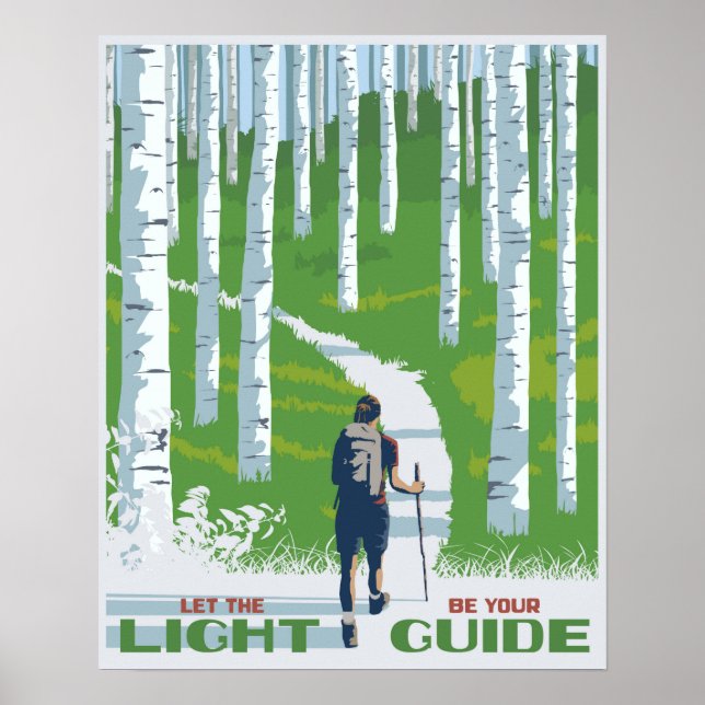Poster Laissez la lumière être votre guide (Devant)