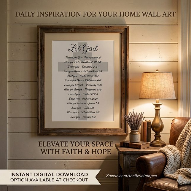 Poster Laissez l'inspiration des Écritures de Dieu (Créateur téléchargé)