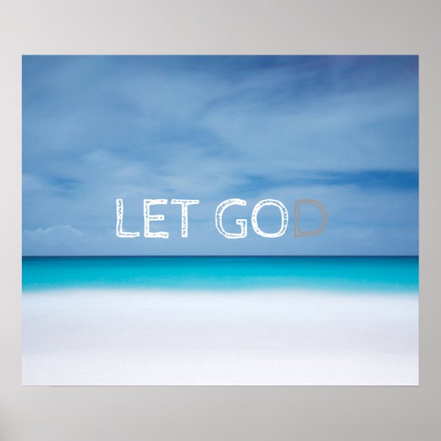 Poster Laissons Dieu citer la motivation inspirante (Devant)