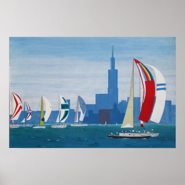Poster "Lake Michigan - Chicago" (Devant)