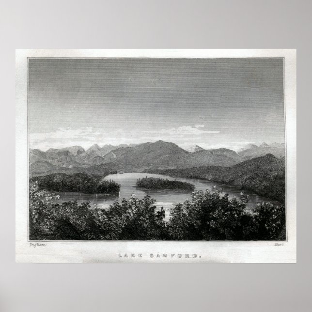 Poster Lake Sanford Adirondacks (Devant)