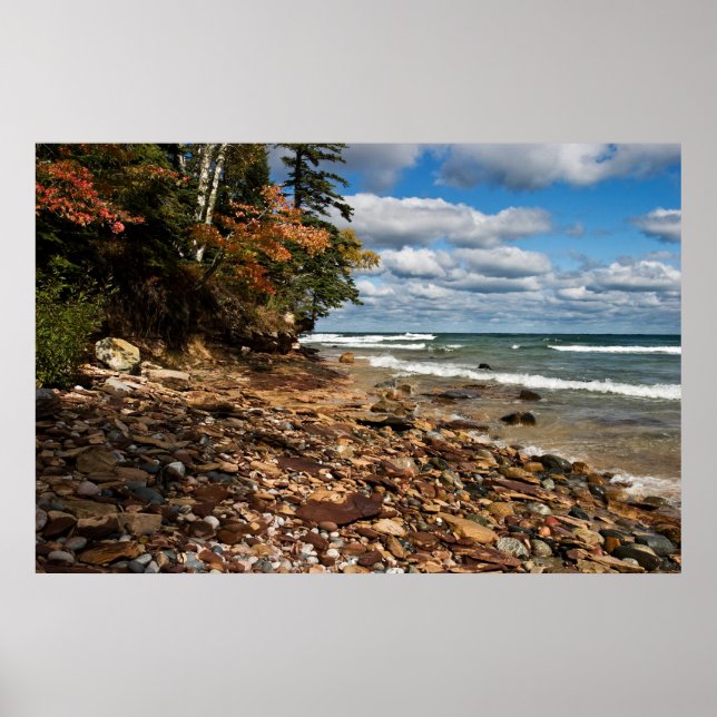 Poster Lake Superior Beach (Devant)