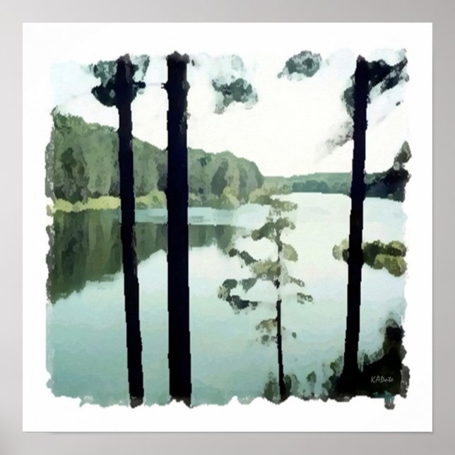 Poster Lakeview Abstrait (Devant)