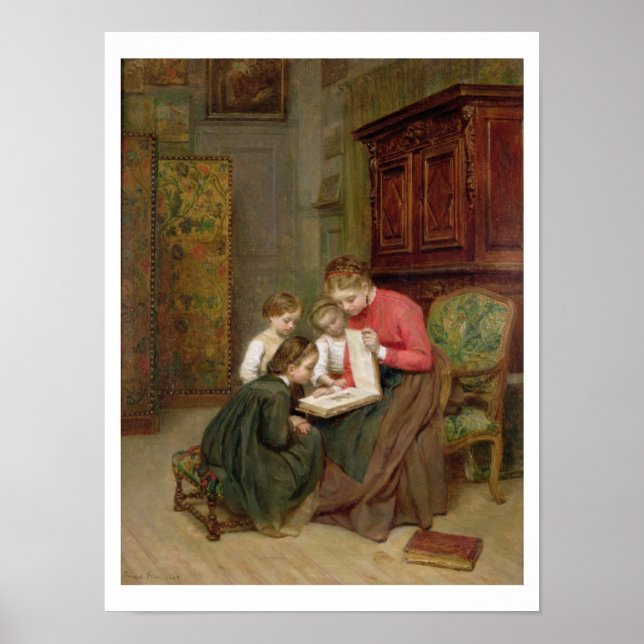 Poster L'album familial, 1869 (huile sur toile) (Devant)