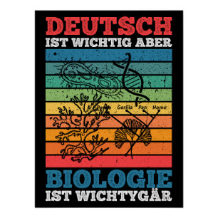 Poster L'Allemand Est Important, Mais La Biologie Est Imp