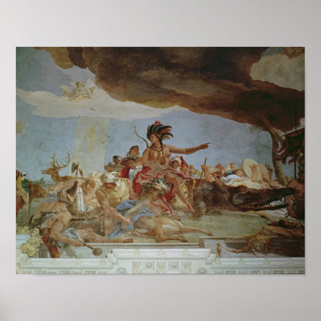 Poster L'Amérique, l'un des quatre continents (Devant)