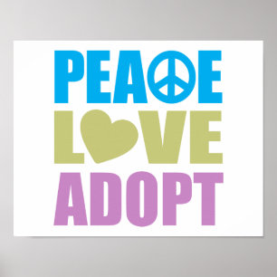 Poster L'amour de paix adoptent