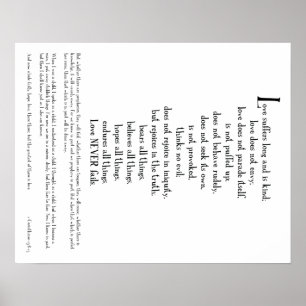 POSTER - L'AMOUR EST... 1 Corinthiens 13:1-3 (part