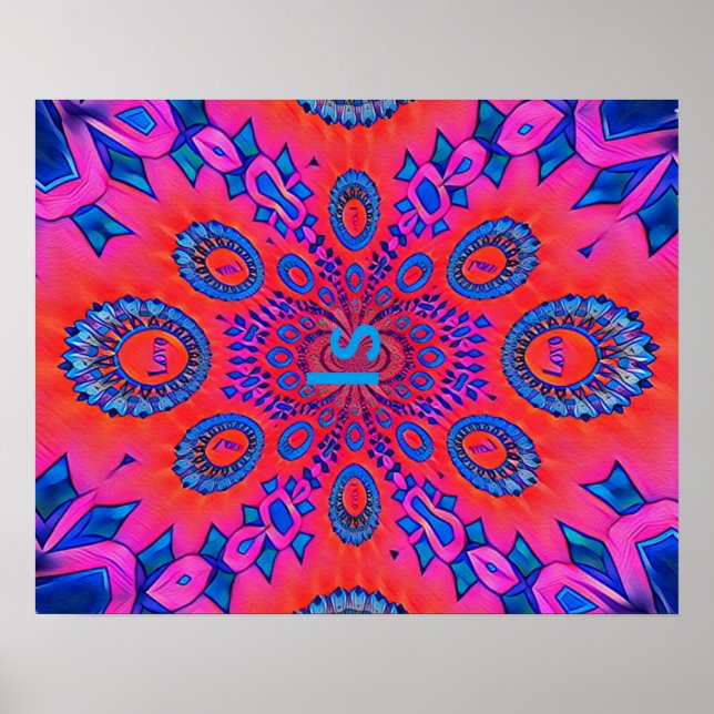 Poster 'L'amour est l'amour' Funky Pop Culture Couleurs (Devant)