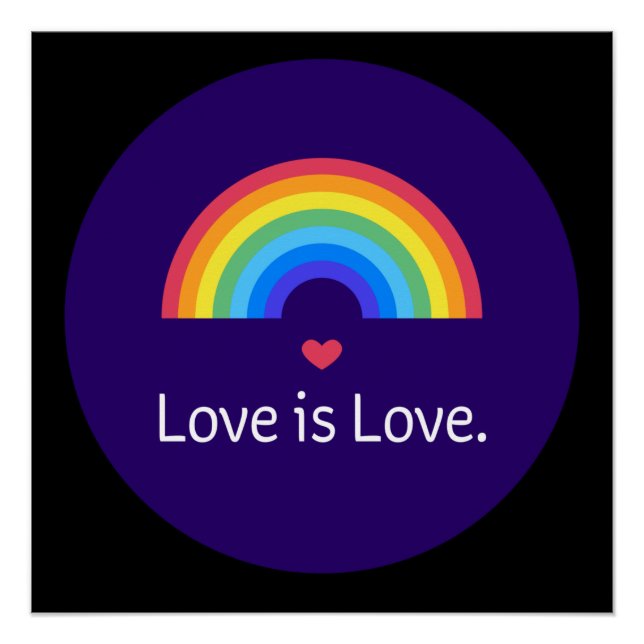 Poster L'amour est l'amour. LGBT+FIDE. Queer. (Devant)