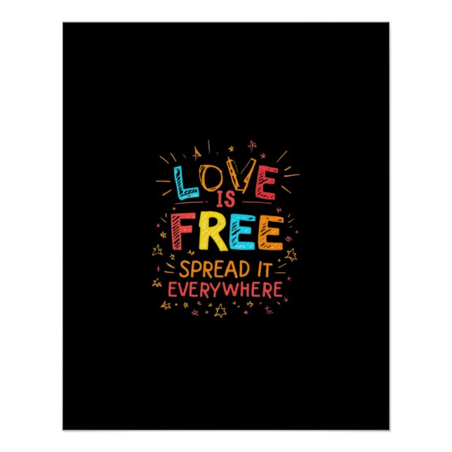 Poster L'Amour Est Libre Propose Partout (Devant)