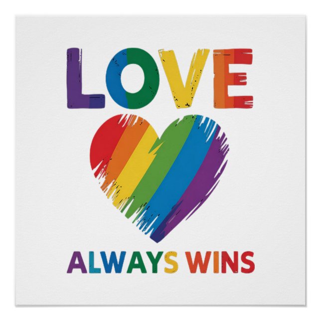 Poster L'amour gagne toujours LGBT (Devant)