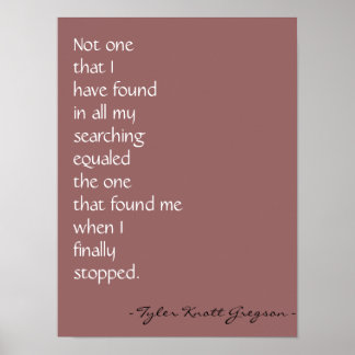 Poster "L'amour m'a trouvé" Imprimer