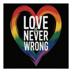Poster L'amour n'a jamais tort Mois de la fierté LGBT