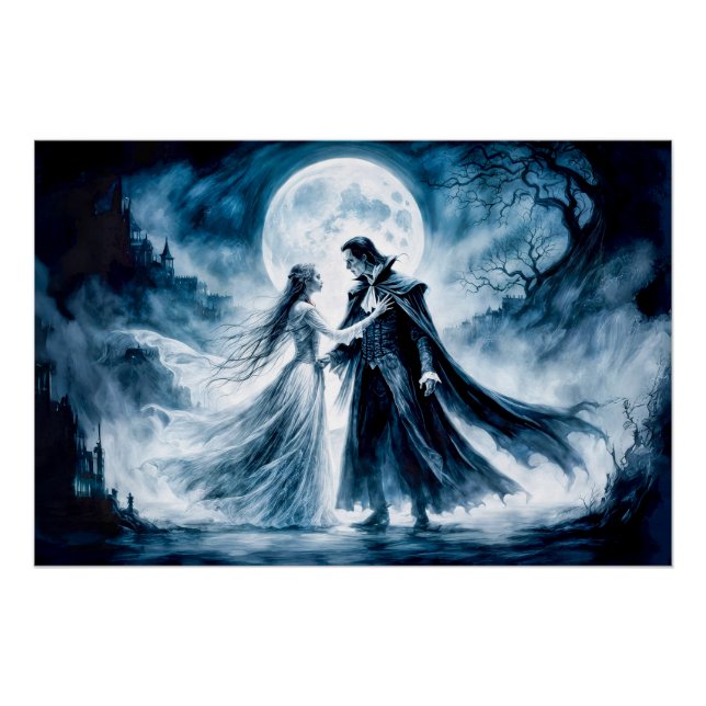 Poster L'Amour Vampire Sous Le Ciel Lune (Devant)