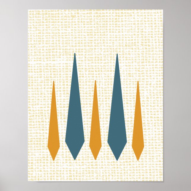 Poster Lampe du milieu du siècle moderne rétro (Devant)