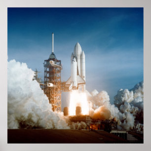 Poster Lancement de la navette spatiale Columbia (STS-1)