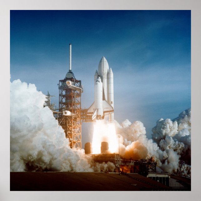 Poster Lancement de la navette spatiale Columbia (STS-1) (Devant)
