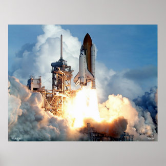 Poster Lancement de la navette spatiale STS-106