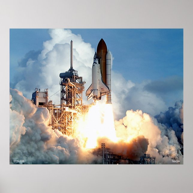 Poster Lancement de la navette spatiale STS-106 (Devant)