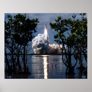 Poster Lancement de la navette spatiale STS-80