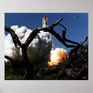 Poster Lancement de la navette spatiale STS-83