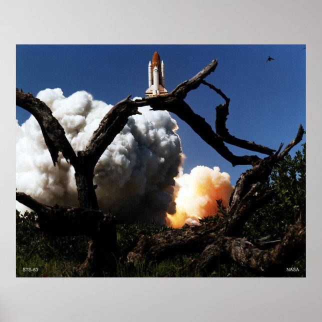 Poster Lancement de la navette spatiale STS-83 (Devant)