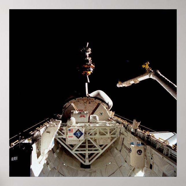 Poster Lancement de LAGEOS II de Shuttle Columbia (STS-52 (Devant)