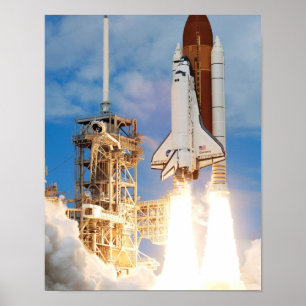 Poster Lancement de navette spatiale