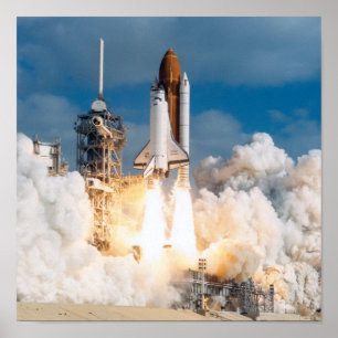 Poster Lancement de Space Shuttle Discovery (STS-31)
